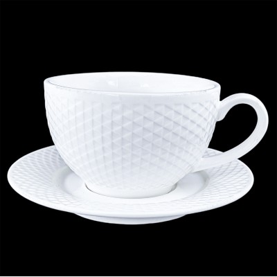 PD5989 - Grid Pattern Cup and Saucer