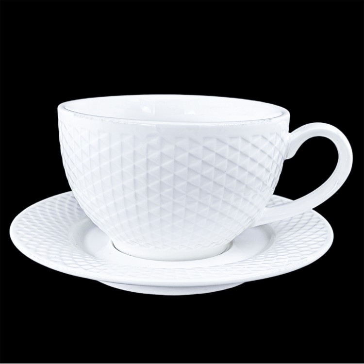 PD5989 - Grid Pattern Cup and Saucer PD5989 - Grid Pattern Cup and Saucer