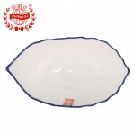 PD1836-BL-Leaf bowl with blue line