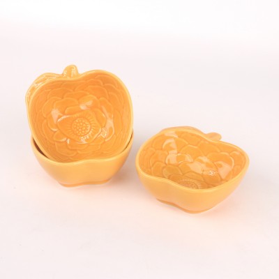 PD2419L-APPLE BOWL（Bright colored glaze）