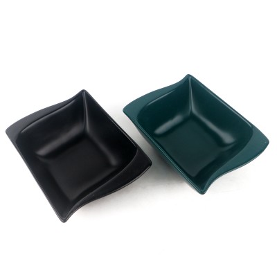 PD2738Y-RECTANGULAR BOWL（Matte colored glaze）