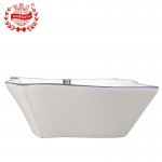 PD328-BL-SQUARE BOWL WITH BLUE LINE