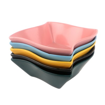 PD328Y-SQUARE BOWL（Matte colored glaze）
