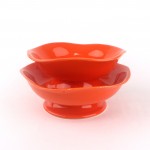 PD536L-Bowl with stand（High-light color glaze)