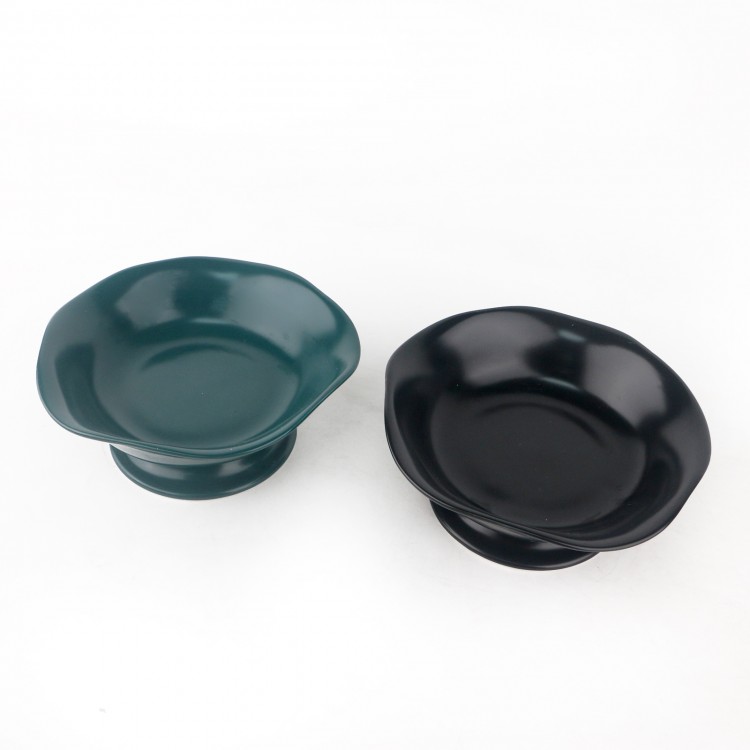 PD536Y-Bowl with stand（Matte colored glaze） 
