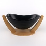 PD2260Y-Bowl with bamboo（Matte colored glaze）