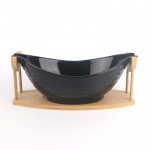 PD2395L-Bowl with bamboo（Bright colored glaze） 