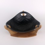 PD2409Y-Bowl with bamboo（Matte colored glaze） 