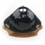 PD2409L-Bowl with bamboo（Bright colored glaze）