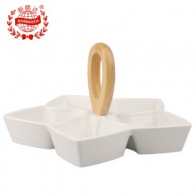 PD3013-Meat plate with bamboo handle