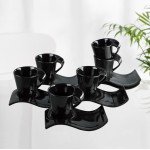 PD1858L-BK  Cup with saucer（High-light black）