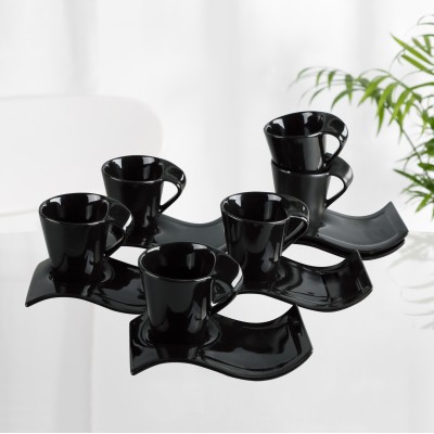 PD1858L-BK  Cup with saucer（High-light black）