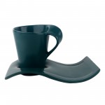 PD1858Y-Cup with saucer（Matte colored glaze）