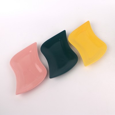 PD1243Y-PLATE（Matte colored glaze） 
