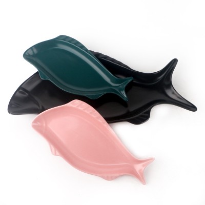 PD1735Y-FISH PLATE（Matte colored glaze） 