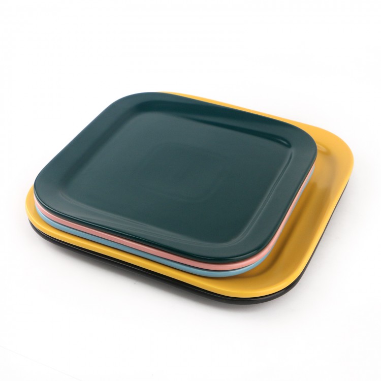 PD180Y-SQUARE PLATE（Matte colored glaze） 