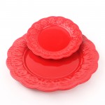 PD1948L-Strawberry plate（Bright colored glaze） 