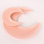 PD2122L-Moon plate（Bright colored glaze）