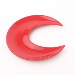 PD2122L-Moon plate（Bright colored glaze）