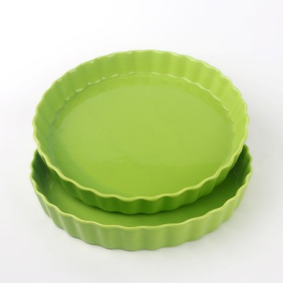 PD2319L-ROUND FRUIT PLATE （Bright colored glaze） 