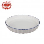 PD2319-BL-ROUND FRUIT PLATE WITH BLUE LINE