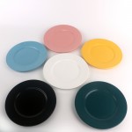 PD2454Y-Round plate（Matte colored glaze）