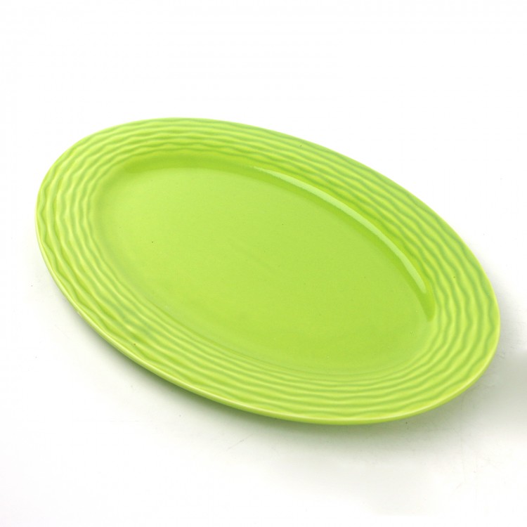 PD2472L-Oblong plate（Bright colored glaze）