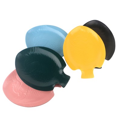 PD2616Y-FISH PLATE（Matte colored glaze）
