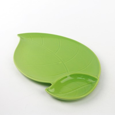 PD2635L-Leaf meat plate（Bright colored glaze） 