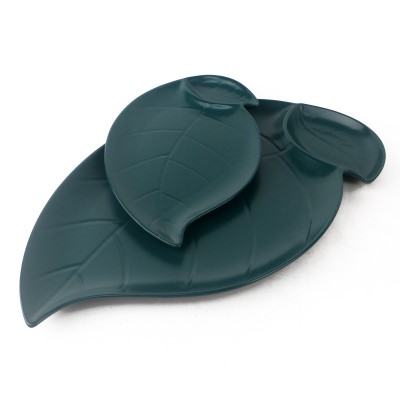 PD2635Y-Leaf meat plate（Matte colored glaze）