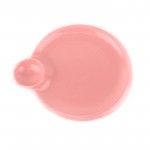 PD2766Y-MEAT ROUND PLATE（Matte colored glaze） 