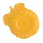 PD2818Y-Sunflower plate（Matte colored glaze）