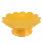 PD2896Y-PLATE WITH STAND（Matte colored glaze）
