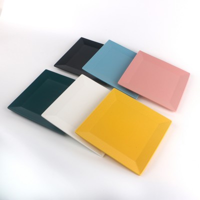 PD3053Y-SQUARE PLATE（Matte colored glaze） 